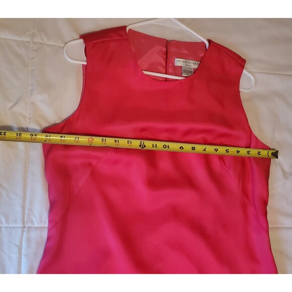 Peter Nygard Dress Womens Size 10 Pink Silk Sleeveless Decorated Hem Chic Party - Picture 5 of 8